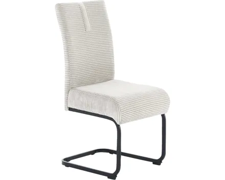 Freischwingerstuhl Kenny Cordstoff greige, Gestell schwarz