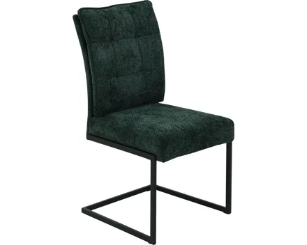 Freischwingerstuhl Oliver Webstoff dunkelgrün