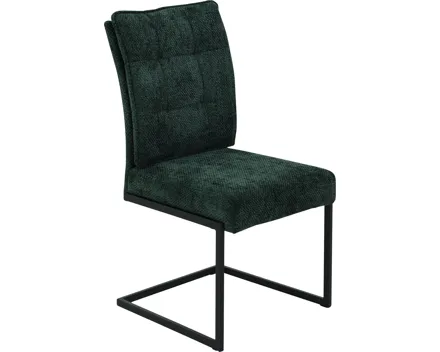 Freischwingerstuhl Oliver Webstoff dunkelgrün