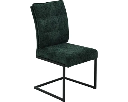 Freischwingerstuhl Oliver Webstoff dunkelgrün