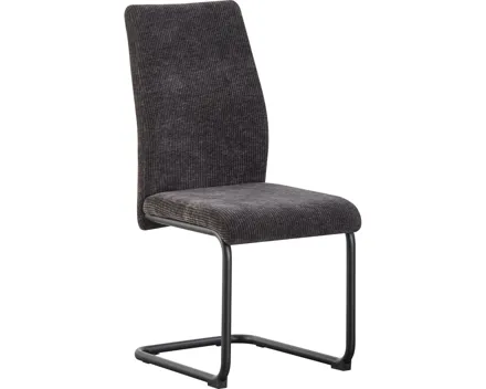 Freischwingerstuhl Primus Stoff Feincord anthrazit