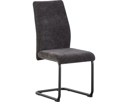 Freischwingerstuhl Primus Stoff Feincord anthrazit