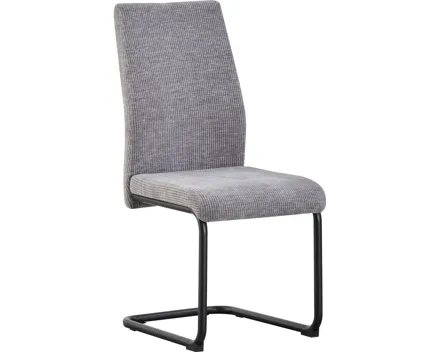 Freischwingerstuhl Primus Stoff Feincord grau