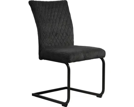 Freischwingerstuhl Vanja Cordstoff anthrazit