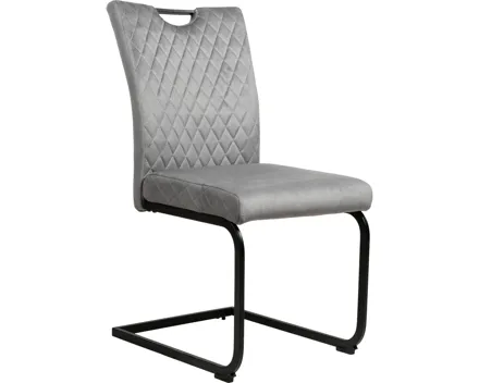 Freischwingerstuhl Vigo Stoff grau