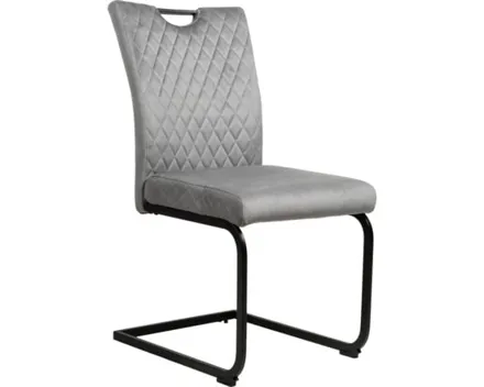 Freischwingerstuhl Vigo Stoff grau