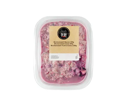 Fresh to go Birchermüsli Beeren