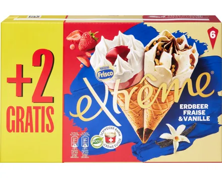 Frisco Cornets Extrême Erdbeer & Vanille