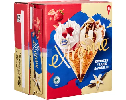 Frisco Extrême Cornets Erdbeer und Vanille