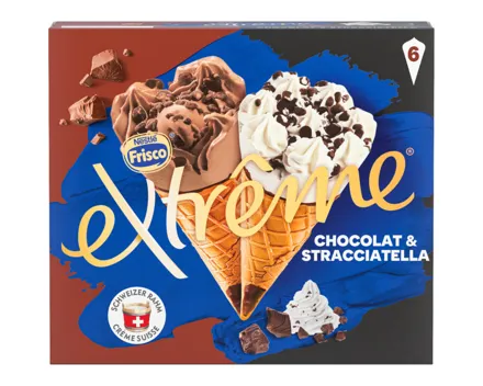 Frisco Extrême Cornets Schokolade & Stracciatella assortiert 6 Stück