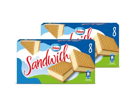 Frisco Glace Sandwich Vanille 8 Stück 2x 600ml
