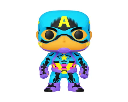 Funko POP Marvel: Black Light- Captain America