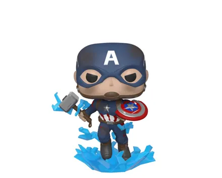 Funko POP Marvel: Endgame- Capt A w/BrokenShield&Mjolnir
