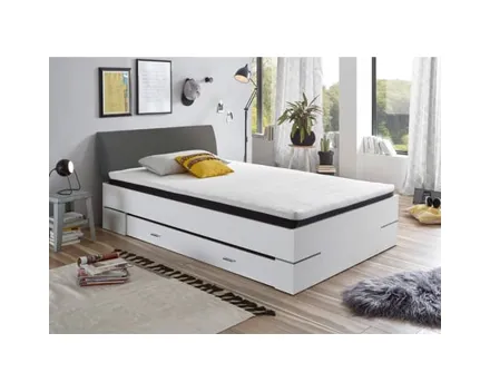 Futonbett Lena Dekor weiss 140 x 200 cm