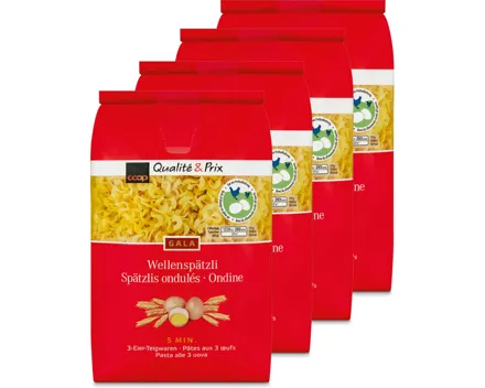 Gala 3-Eier Wellenspätzli 4x500g