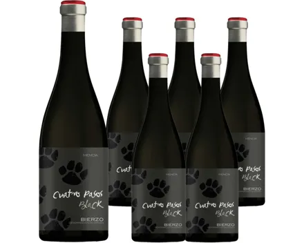 Galice Mencia Cuatro Pasos Black 6x 75cl (2021) – Rotwein, Spanien (0.75l)