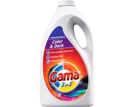 Gama 3in1 Color & Dark Flüssigwaschmittel 100 Waschgänge