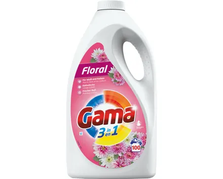 Gama Flüssigwaschmittel Floral 100 Waschgänge