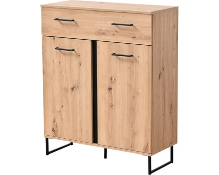 Garderobenkommode Sardinia Melamin Artisan schwarz 84.5 x 103.5 x 35 cm