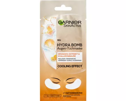 Garnier Skin Active Hydra Bomb Augen-Tuchmaske mit Orangen-Extrakt