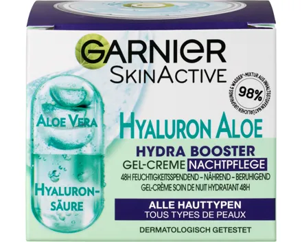 Garnier Skin Active Hydra Booster Hyaluron Aloe Gel-Creme Nachtpflege