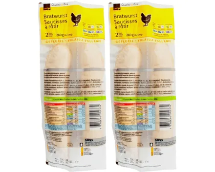 Geflügel-Bratwurst 2 Stück 2x 240g