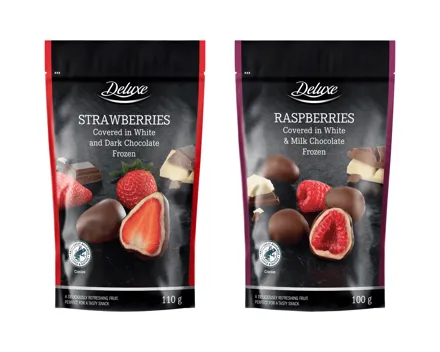 Gefrorene Früchte in Schokolade