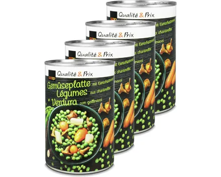 Gemüseplatte mit Eierschwämme 4x260g