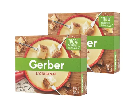 Gerber Fondue Mischung L'Original fixfertig 2x 800g