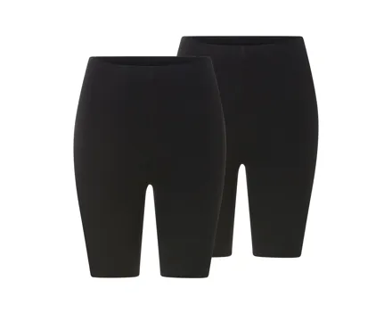 Gerippte Radler-Leggings, 2er