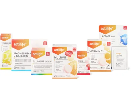 Gesamtes Actilife Sortiment
