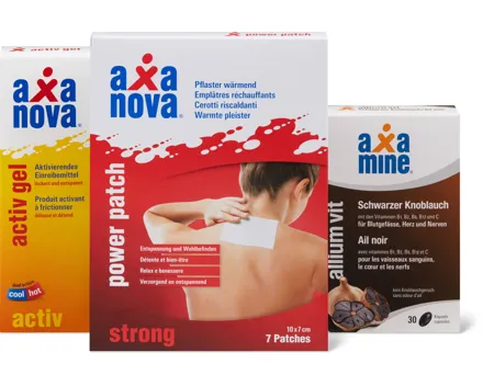 Gesamtes Axanova- und Axamine-Sortiment