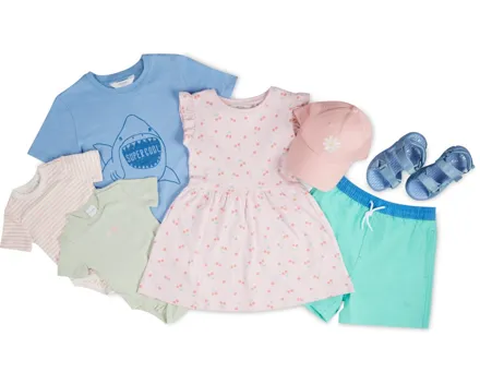 Gesamtes Baby- und Kinderbekleidungs-Sortiment sowie Kinderschuhe