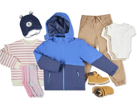Gesamtes Baby- und Kinderbekleidungs-Sortiment sowie Kinderschuhe