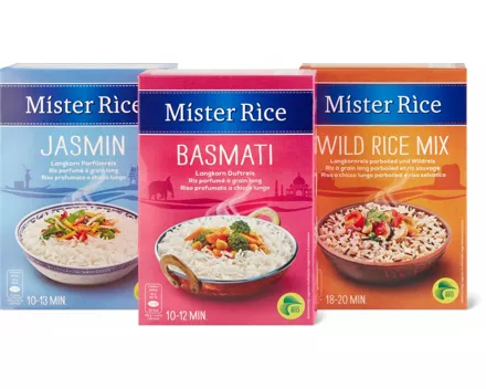 Gesamtes Bio Mister Rice Sortiment