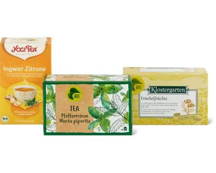 Gesamtes Bio Tee-Sortiment
