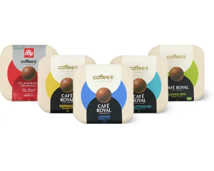 Gesamtes CoffeeB Sortiment