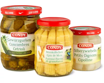 Gesamtes Condy-Essiggemüse- und -Antipasti-Sortiment