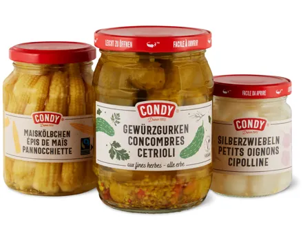 Gesamtes Condy-Essiggemüse- und -Antipasti-Sortiment
