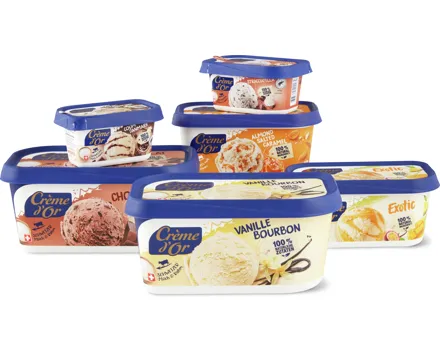 Gesamtes Crème d'Or Sortiment