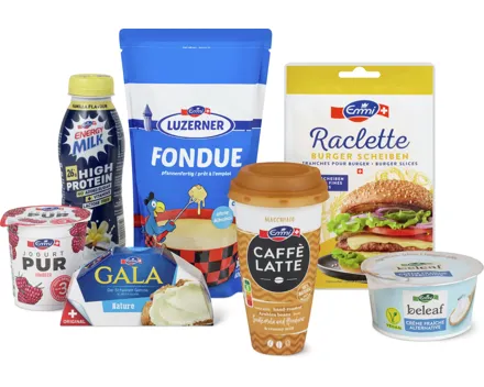 Gesamtes Emmi Sortiment