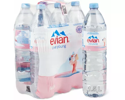 Gesamtes Evian-Sortiment