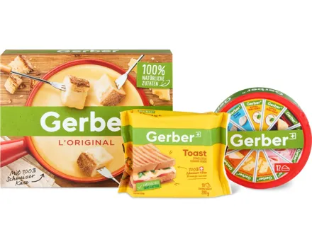 Gesamtes Gerber Sortiment