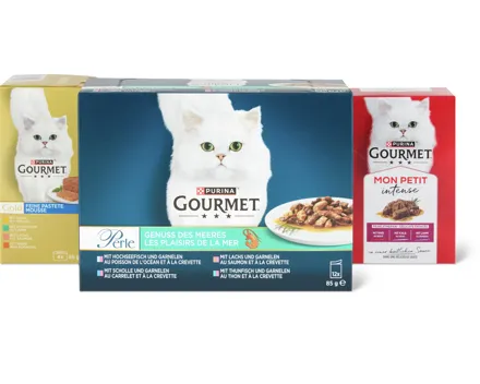 Gesamtes Gourmet Katzenfutter Sortiment