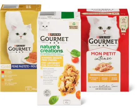 Gesamtes Gourmet Katzenfutter Sortiment