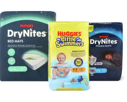 Gesamtes Huggies-DryNites- und -Little Swimmers-Sortiment