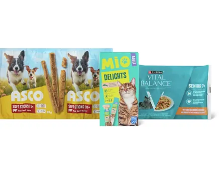 Gesamtes Hunde- und Katzenfutter-Sortiment