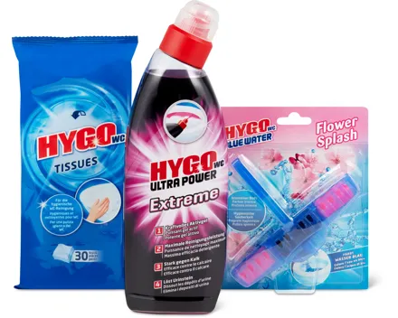 Gesamtes Hygo WC Sortiment