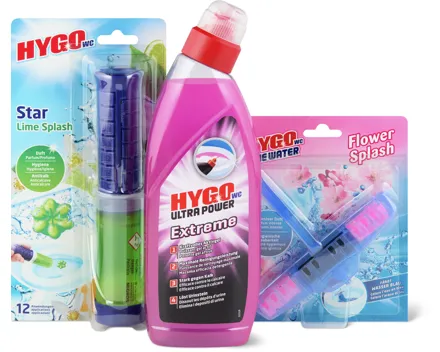 Gesamtes Hygo WC Sortiment