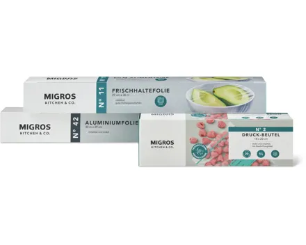 Gesamtes Kitchen & Co.-Folien- und -Beutel-Sortiment